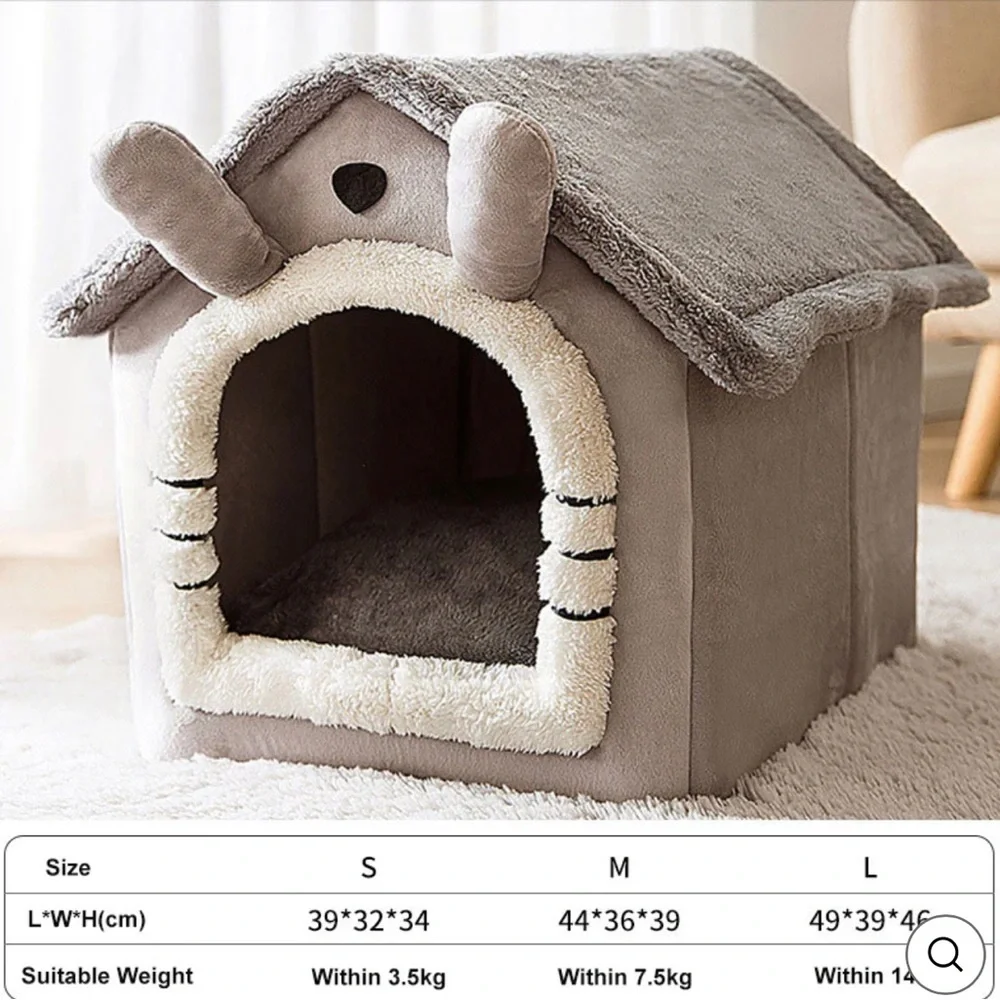 Foldable Dog House Kennel Bed Mat For Small Medium Dogs Cats​